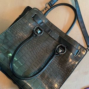 Coal colored bag - large funky tote